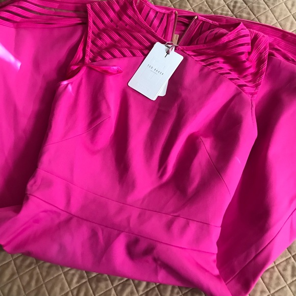 Ted Baker Fuchsia Eleese Skater Dress fit and flare - Picture 11 of 17